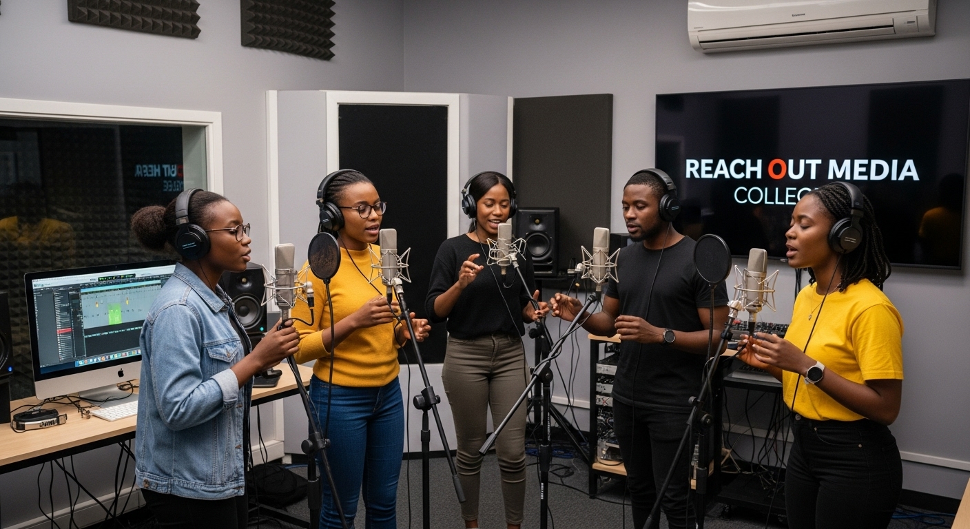 Students in vocals class